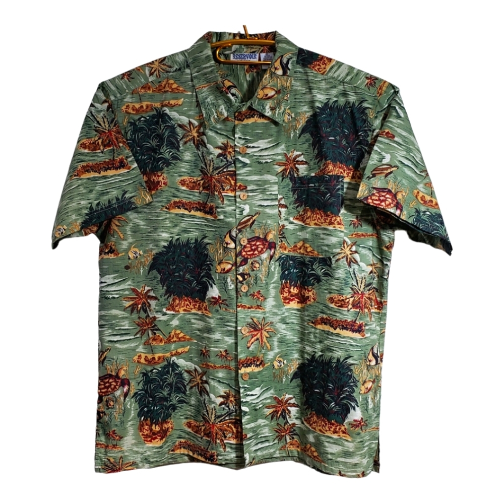 Reservoir Worldwide Tropical Style Short Sleeve Shirt Men's XL